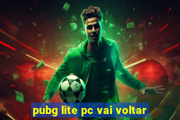 pubg lite pc vai voltar