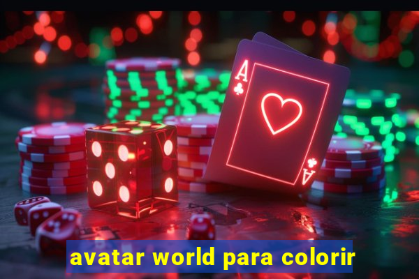 avatar world para colorir