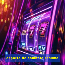 esporte de combate resumo