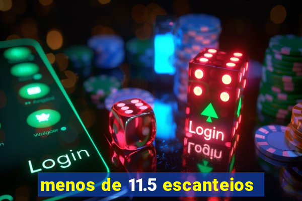 menos de 11.5 escanteios