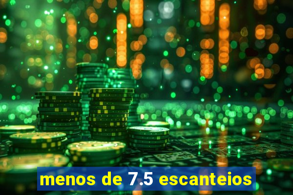 menos de 7.5 escanteios