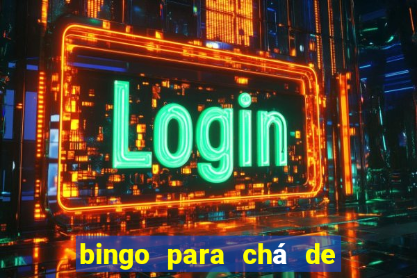 bingo para chá de bebê para imprimir grátis