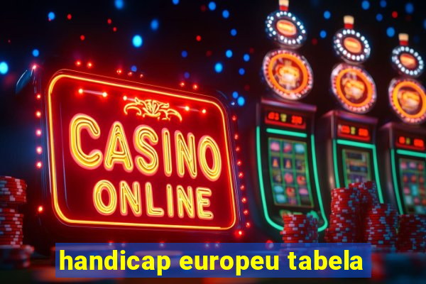 handicap europeu tabela