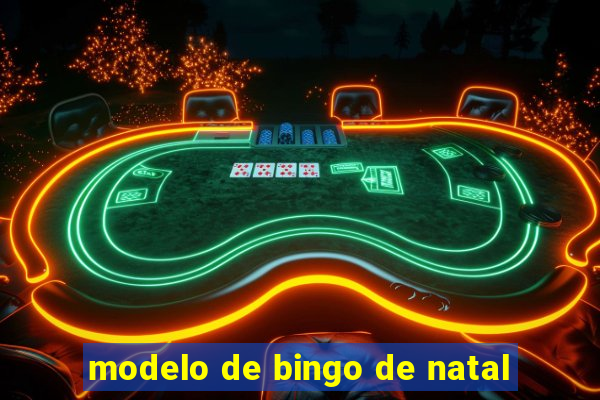 modelo de bingo de natal