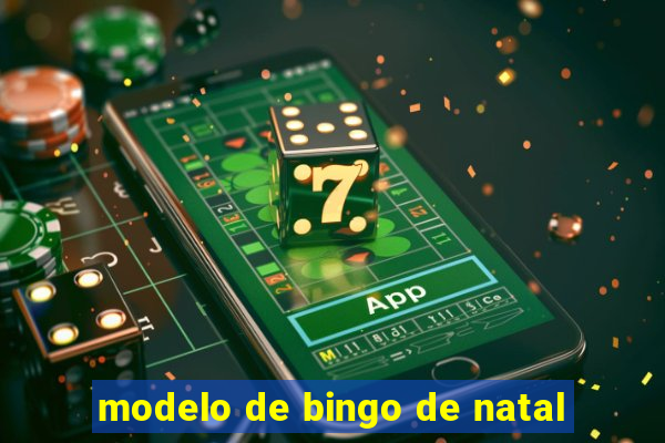 modelo de bingo de natal