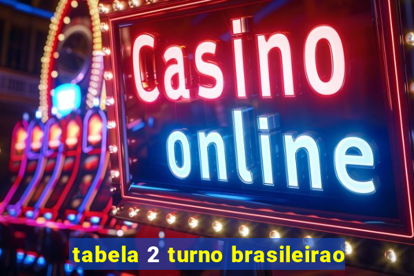 tabela 2 turno brasileirao