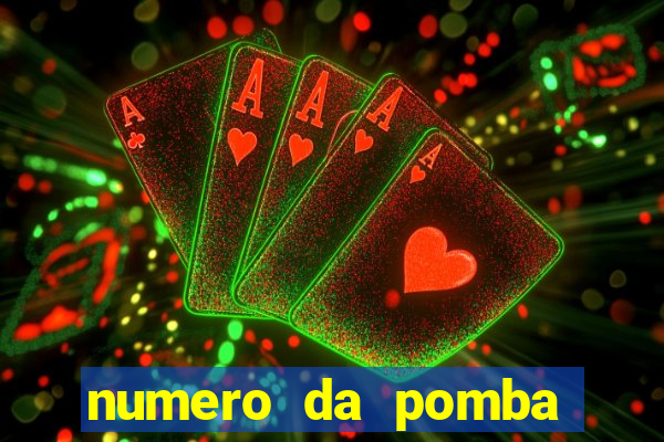 numero da pomba jogo do bicho