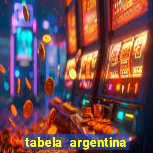 tabela argentina torneo betano