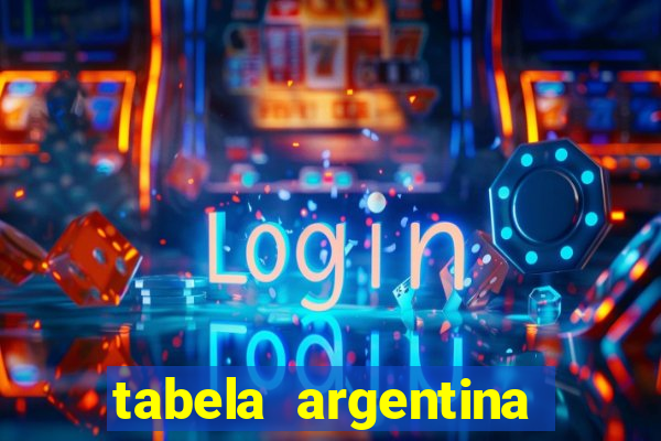 tabela argentina torneo betano