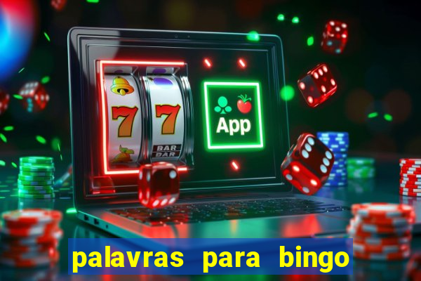 palavras para bingo cha de bebe