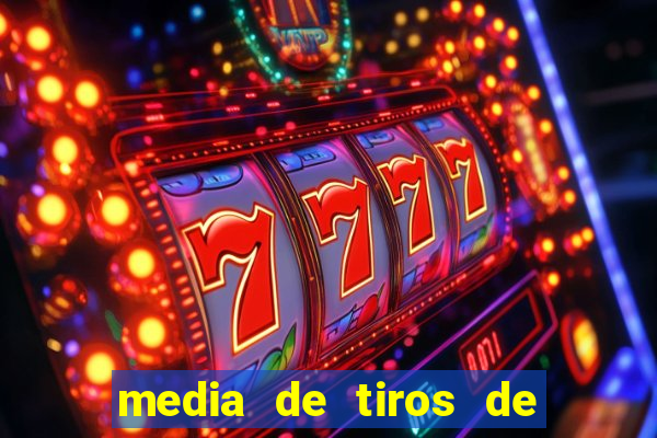 media de tiros de meta por jogo