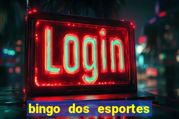 bingo dos esportes para imprimir