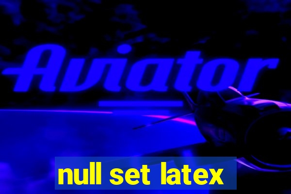 null set latex