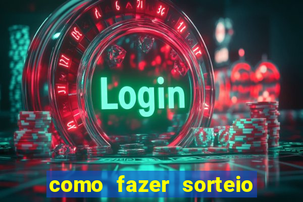 como fazer sorteio de cores online