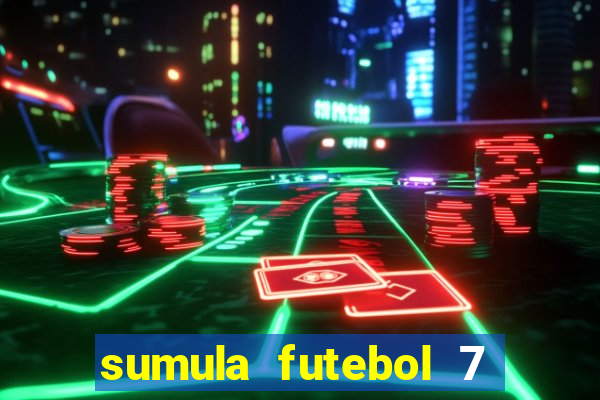 sumula futebol 7 society excel