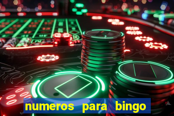 numeros para bingo de 1 a 90