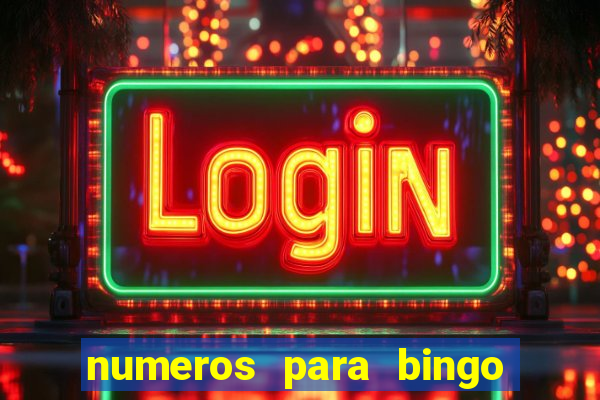 numeros para bingo de 1 a 90