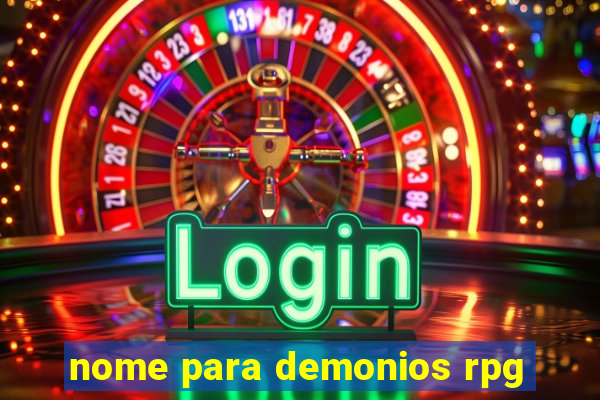 nome para demonios rpg