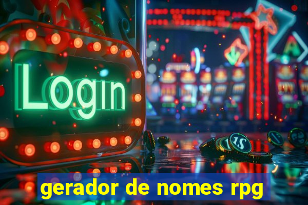 gerador de nomes rpg