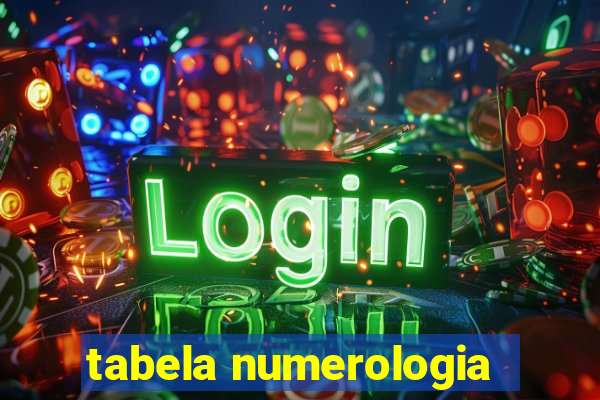 tabela numerologia