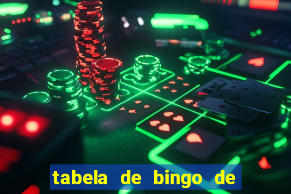 tabela de bingo de 1 a 100